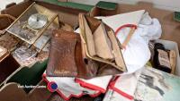 2 x boxes of bric a brac including a large carriage clock - 5