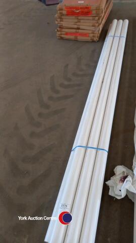 White round downspout x 6 lengths, new