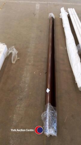 Brown square guttering x 6 lengths, new