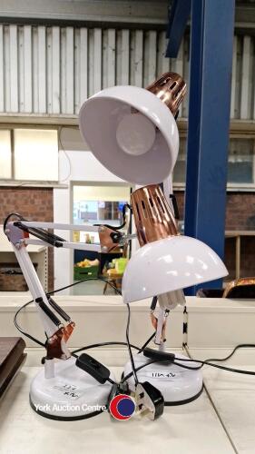 Pair of angle poise desk lamps