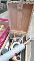 2 x Winsor & Newton Medway Artists box, also table top easel and quantity of new brushes. - 4