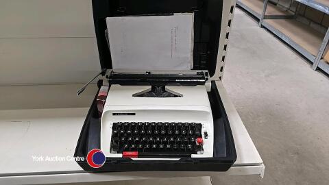 Boxed Hermes typewriter in case