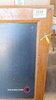 Vintage chalk board with wooden frame, 39in w x 30in - 2