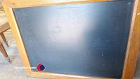 Vintage chalk board with wooden frame, 39in w x 30in - 3
