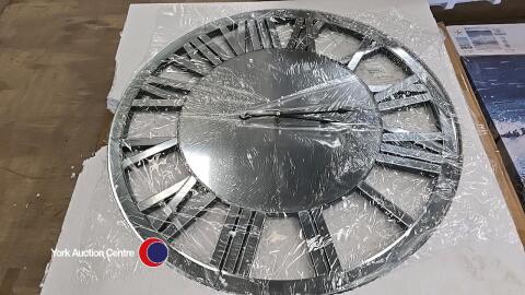 Large boxed mirror clock
