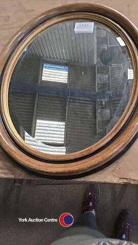 Large bevel edged oval mirror