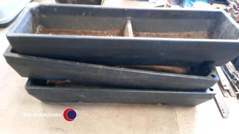 3 x long self watering troughs