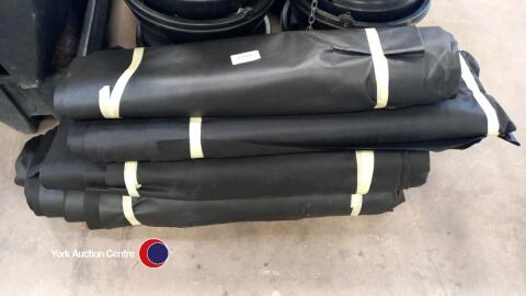 Quantity of landscape fabric, used once as bench covering, otherwise new