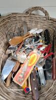 Box of assorted pans plus quantity of cutlery and utensils - 2