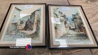 2 x signed seaside prints