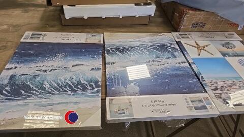 3 x multi canvas wall art