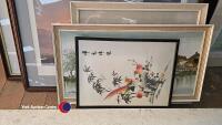 Quantity of pictures and prints inc signed print and needlework art - 4