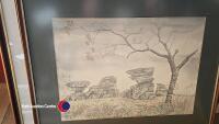 Quantity of pictures and prints inc signed print and needlework art - 8