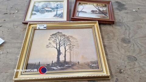Oil paintings including Ullswater