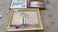 Oil paintings including Ullswater