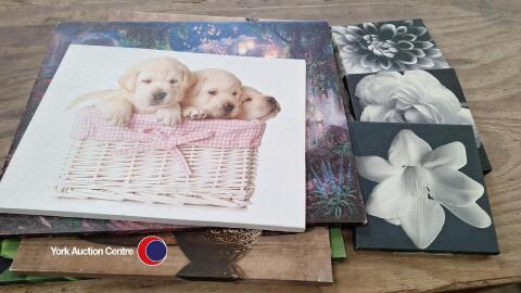 Selection of canvas paintings