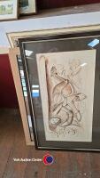Quantity of assorted pictures and prints including framed mirror - 9