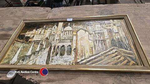 Large framed oil painting