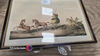 Regency coloured lithograph 1810, Tandem of the Past