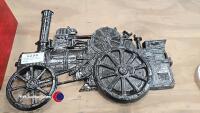 Vintage large cast metal locomotive wall plaque - 2
