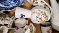 2 x boxes of assorted tableware inc teapots and Aynsley dish - 7