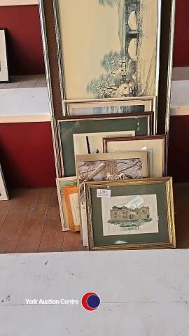 Selection of pictures and prints including St Andrews golf course