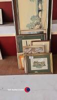 Selection of pictures and prints including St Andrews golf course