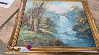Large oil painting by R Danford - 2