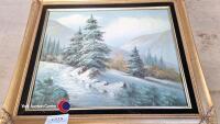 Large oil painting on canvas, no name