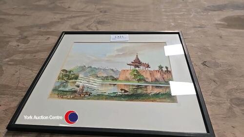 Signed Japanese water colour