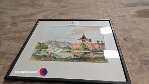 Signed Japanese water colour