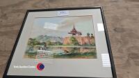 Signed Japanese water colour - 2