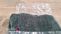Pair of green curtains, 137cm drop x 117cm wide - 2