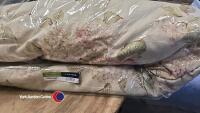 Large quantity of curtain fabric and two curtain tie-backs in different fabric - 2