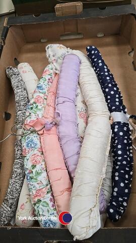 10 x vintage covered coat hangers
