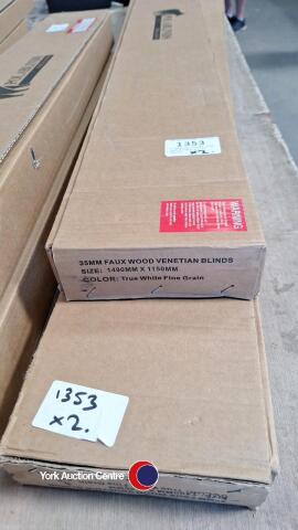 2 Venetian blinds 35mm lats X 1490 x 1150 (white)