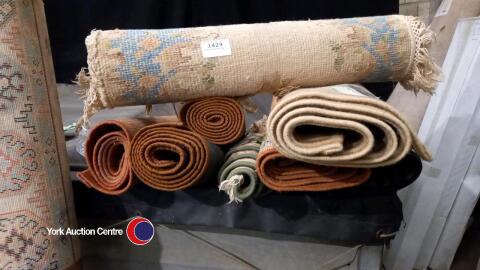 8 various size rugs