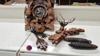 German carved wooden cuckoo clock - 3