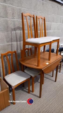 Drop leaf dining table and 4 chairs