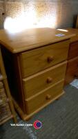 2 over 3 drawer unit plus 2 pine bedside drawers - 2