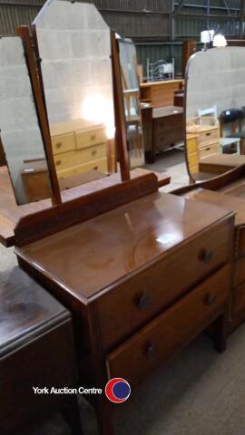 3 Mirror dressing table with 2 drawers