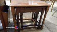 Wooden table with magazine storage plus nest of 3 tables - 2