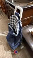 Coffee table with latted bath board, mobility walker and shopping trolley - 4