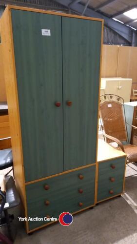 2 Door 3 drawer wardrobe with 3 drawer unit
