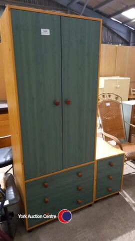2 Door 3 drawer wardrobe with 3 drawer unit