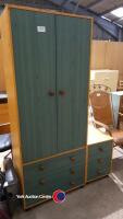 2 Door 3 drawer wardrobe with 3 drawer unit