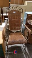 Wicker/steel conservatory chair