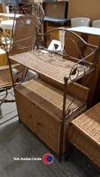 Wicker/steel storage unit and coffee table - 2