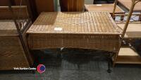 Wicker/steel storage unit and coffee table - 3