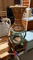 Selection of wicker items inc blanket box - 2